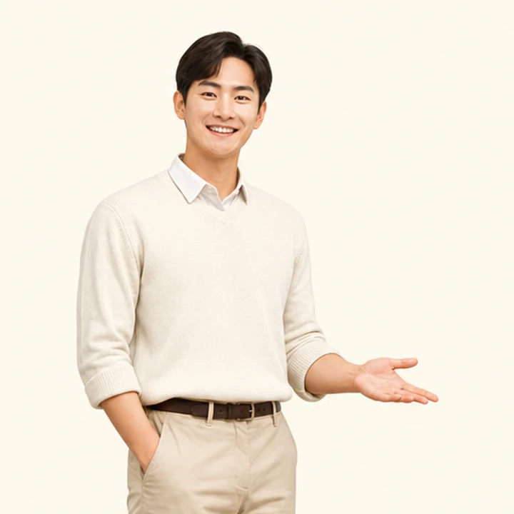 무보증 중고차 장기렌트 상담 신청을 안내하는 담당자